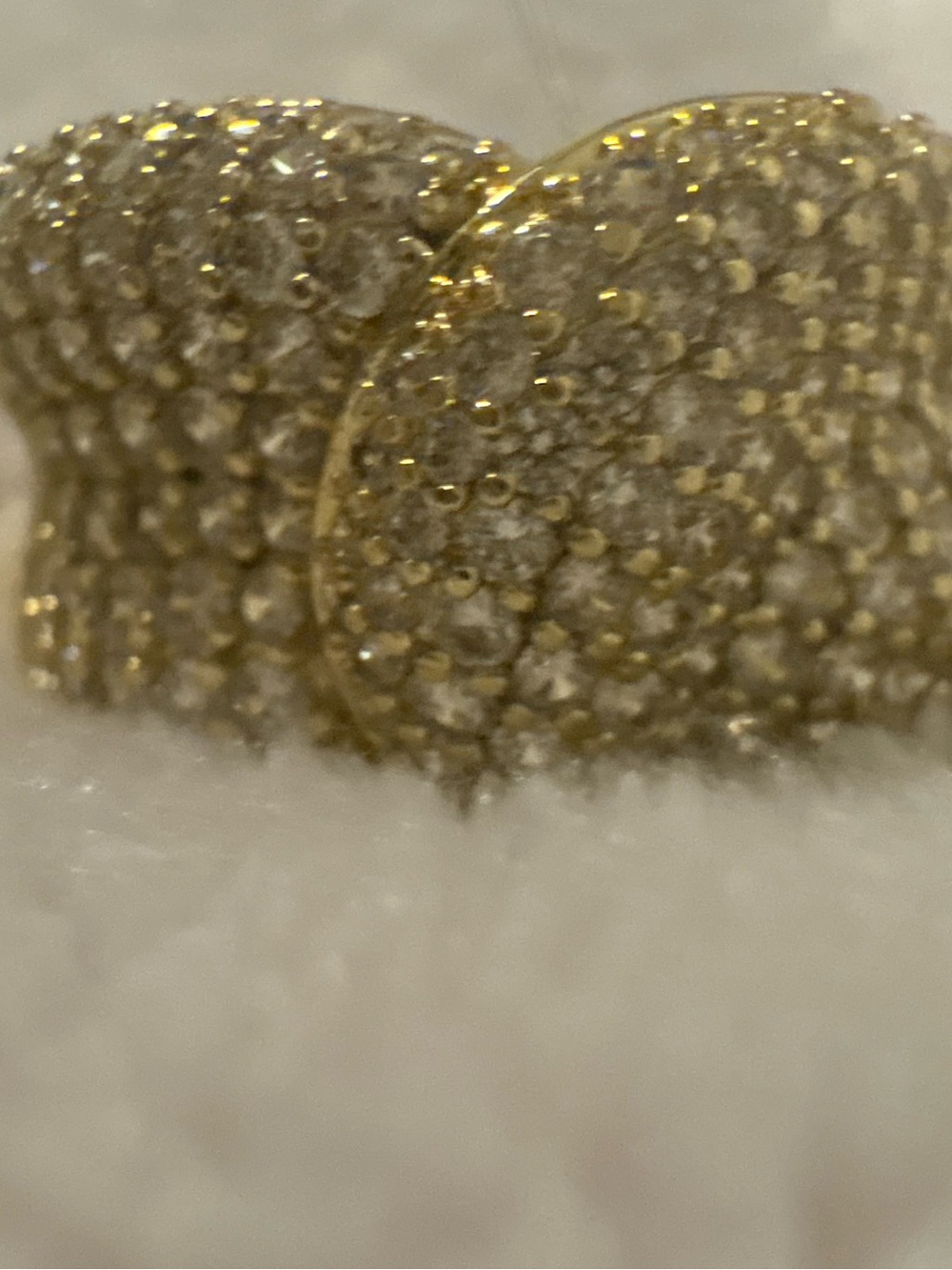 Gold Pave Crystal Statement Earrings